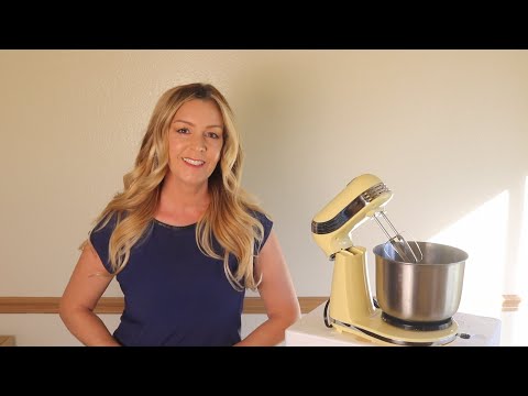 DASH Tilt-Head 3.5qt Stand Mixer 12 Speeds with Paddle, Dough Hook, and Whisk Attaachments - Navy video review thumbnail