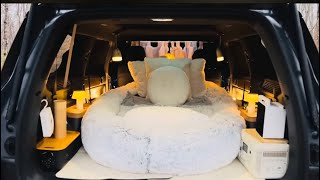 Cozy SUV Camping Set Up!