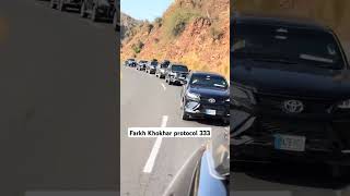Farrukh khokhar 333 protocol 😎 🚗 #farkhkhokhar #deratajikhokhar #shortvideo #protocol