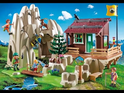 Playmobil 2018 ACTION - Maison playmobil des MONTAGNES avec escalade et secours
