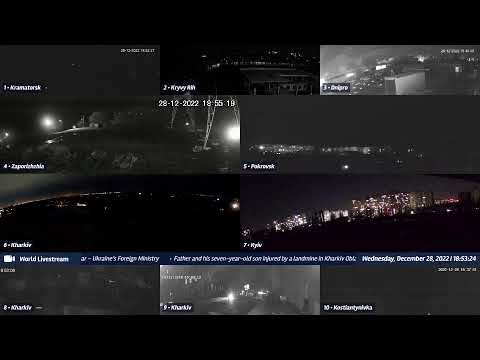 Live views from Ukraine 12/28/2022 A - Kramatorsk, Kharkiv, Kyiv, Zaporizhzhia and other cities
