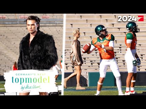 Catwalk im Football-Stadion: Wer rockt die Looks von Designer Christian Cowan? | GNTM 2024 ProSieben