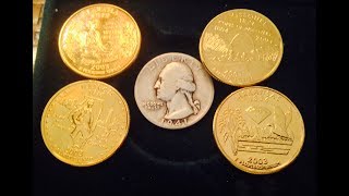 Gold plated State Quarters. Are They Worth Anything?