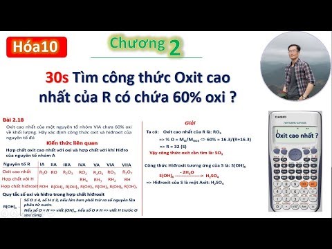 ✔ Hóa10| Tìm nhanh tên R và Oxit cao nhất của của nó (Chương 2 hóa 10)