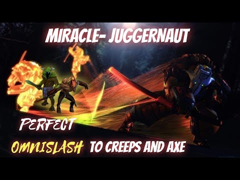 Omnislash Creep Wave Technique by Miracle- Juggernaut and MinD ControL ES Dota 2
