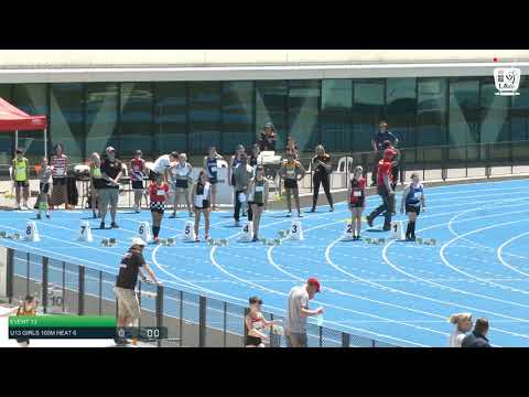 U13 Girls 100m Heat 6: 2021 State Combined Events Championships // LAVicTV