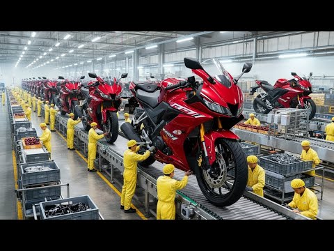 How Yamaha R15 Motorcycle Is Made (Full Factory Process)