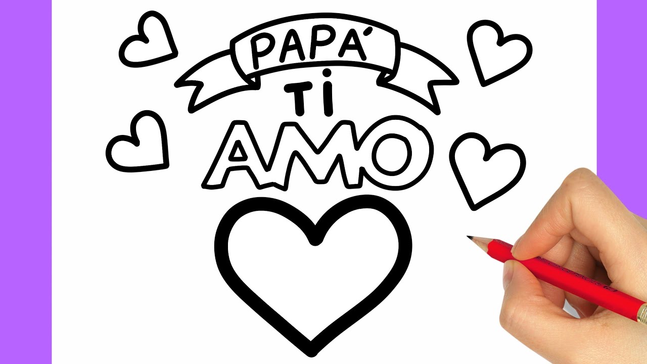 come disegnare un biglietto per la festa del papà - COME FARE UNA CARTA per la festa del papà