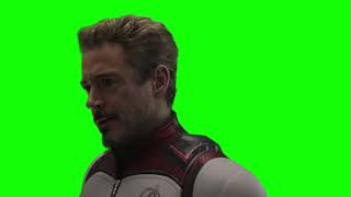Tony Stark looking at Steve Rogers — Avengers Endgame green screen