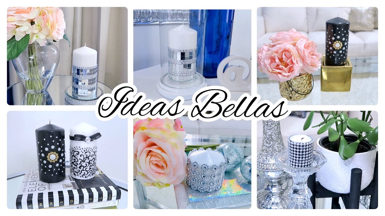 DECORACIONES PARA LAS MESAS // COMO DECORAR VELAS ELEGANTES #velasdecorativas