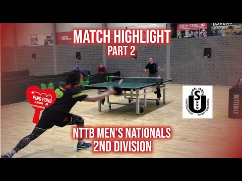 2nd division highlight part 2 - US vs PingPongAlkmaar table tennis 卓球試合ハイライト