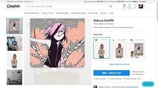 Displate :Poster made out of metal.Naruto Graffiti[Naruto Shippuden Ending 17]