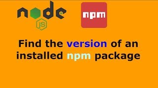 Find the version of an installed npm package