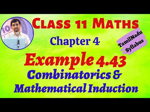 TN 11th Maths | Example 4.43 Combinatorics & Mathematical Induction | TamilNaduSyllabus | AlexMaths