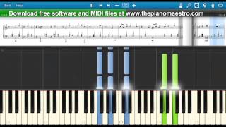 The Departure Gattaca  - Michael Nyman -- piano lesson with Synthesia