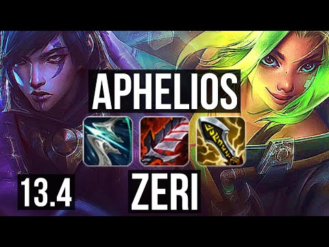 APHELIOS & Thresh vs ZERI & Yuumi (ADC) | 12/0/7, Legendary, 300+ games | KR Grandmaster | 13.4