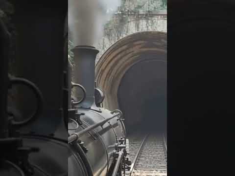 Trem entrando no túnel da samambaia, Borborema PB, reprodução por IA, inscrevam se no canal 👍