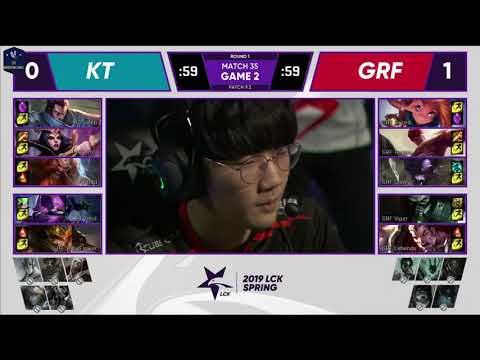 (LCK 2019) GRF VS KT  Highlights ALL Game  LCK Spring 2019 Week 4 Day 3