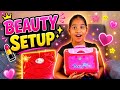 జానవి BEAUTY SETUP UNBOXING Janavi Gayathri ని Video Kids Playing Items