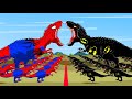 SPIDER MAN T-REX vs BAT MAN T-REX : Who Is The King Of Dinosaurs Radiation? | Godzilla Cartoon