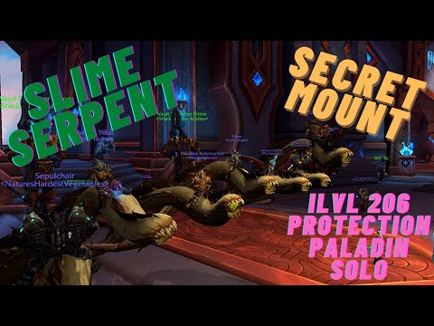 Secret Mount | Slime Serpent | Low item level Protection Paladin Solo | Full Run | One Shot