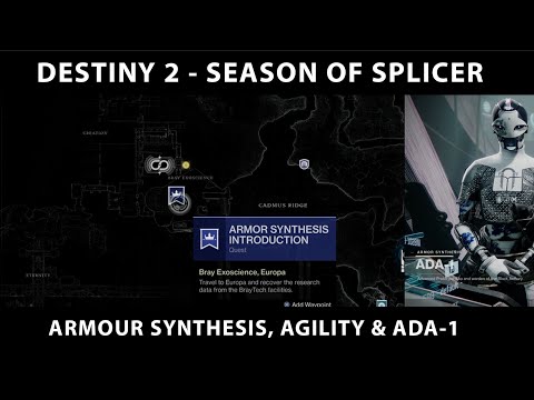 Destiny 2 Season of the Splicers. Armour Synthesis, Agility & ADA 1