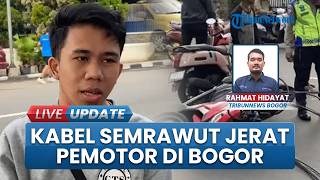Pemotor Terjatuh Terjerat Kabel Menjuntai di Jalan Sudirman Bogor, Pemkot: Sudah Mengingatkan PLN