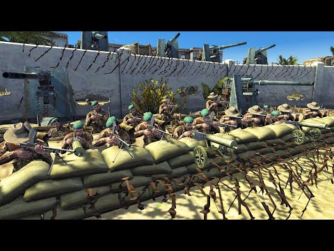 Brutal NEW Trench Line Defense of TOBRUK! - Men of War: WW2 Mod Battle Simulator