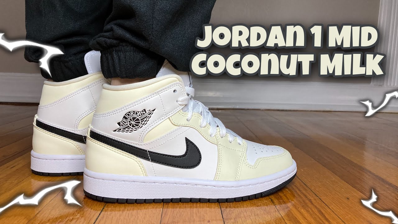 Jordan 1 Mid Coconut Milk Review & On Feet! SUPER FIRE!!!