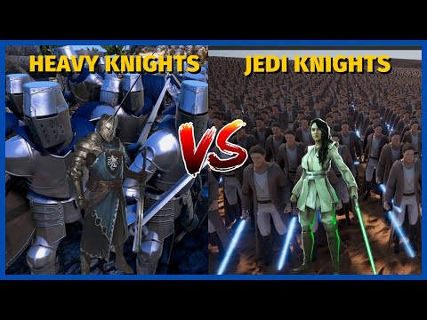 1.000.000 Heavy Knights vs 5.000 Jedi Knights - Ultimate Epic Battle Simulator 2 | UEBS 2
