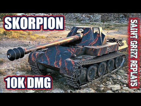 WoT Skorpion Gameplay ♦ Aggressive10k Dmg ♦ Tank Destroyer Review
