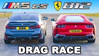 [carwow] Ferrari 812 v BMW M5 CS: DRAG RACE