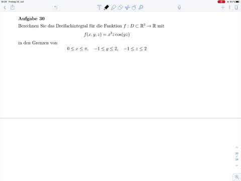 Dreifachintegral – Aufgabe 30 – Rep. Mathematik 2