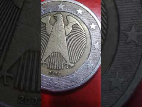 Pièce 2 euros Allemagne  fauteée 2002 / 2 euros coin deutch defect 2002