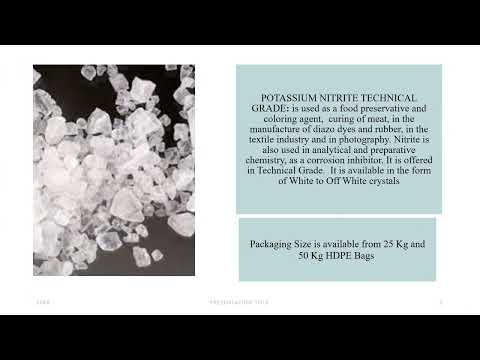 Potassium nitrite technical, 25 kg, hdpe bag