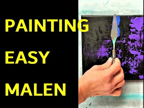 #painting #29 /Abstract acrylic painting -Abstrakte Acrylmalerei - Rakeltechnik