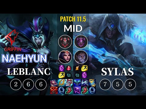 GRF Naehyun LeBlanc vs Sylas Mid - KR Patch 11.5