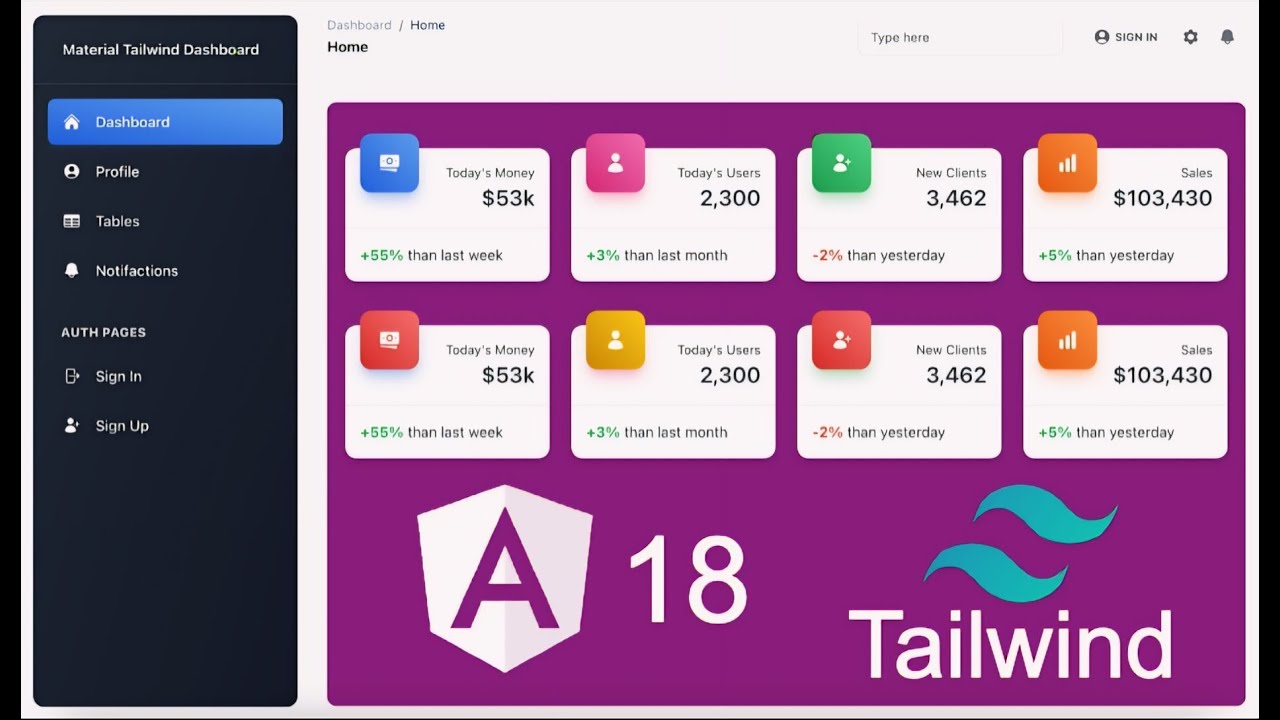 ¡Crea un Menú Dashboard Impresionante con Angular 18 y Tailwind!