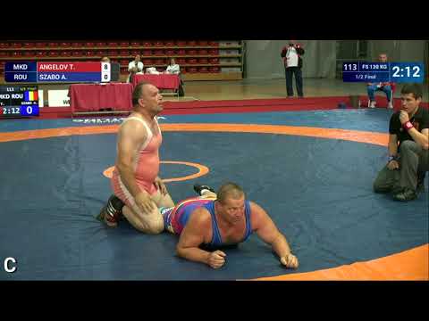 1/2 FS - 130 kg: T. ANGELOV (MKD) v. A. SZABO (ROU)