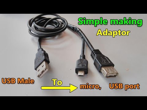 USB data cable convert to OTG and Miro USB adaptor making