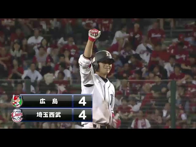 8回裏 ひと味違う!! ライオンズ・金子侑 タイムリー2ベースで再び勝ち越し!!  2014/6/12 L-C
