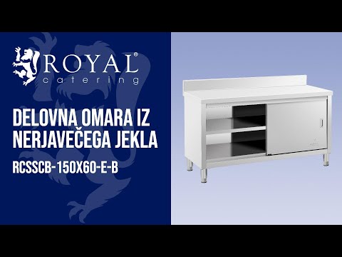 videoposnetek - Delovna omara iz nerjavečega jekla - 150 x 60 x 85 cm - pokončna - nosilnost 600 kg