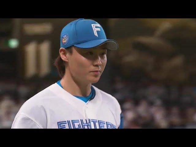 【8回表】リリーフでピシャリ!! ファイターズ・山崎福也 わずか8球3者凡退で締める!!  2024年10月13日 北海道日本ハムファイターズ 対 千葉ロッテマリーンズ
