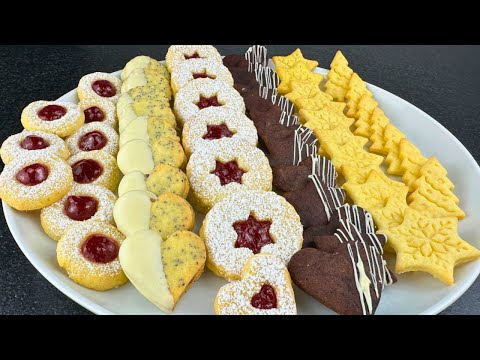 1 Teig 5 verschiedene Plätzchen | schnelles und einfaches Plätzchen | Kekse Rezept! 🎄🍪