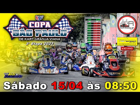 COPA SÃO PAULO DE KART KGV | 3ª Etapa 2023 | AO VIVO