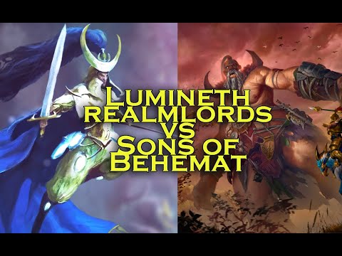 Lumineth Realmlords vs Sons of Behemat