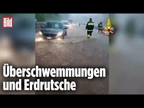 SIZILIEN: Starke Regenfälle legen Mittelmeerinsel lahm