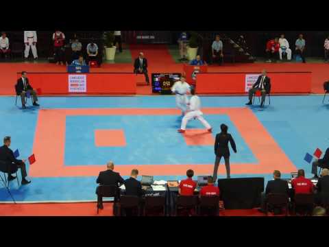 ECH 2016, kumite male -67 Kg, elimination Mikula CZE vs De Vivo ITA