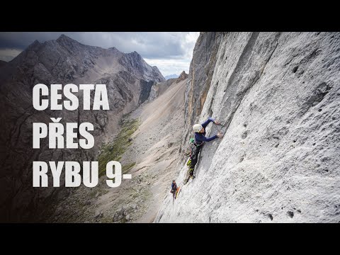 „Cesta přes rybu“ (The Fish Route, 9-, 1200 m), Dolomity. Leze T. Lukášek a O. Hašek | eMontana.cz