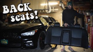 How to REMOVE q50 Rear Seats | Taking off vinyl wrap!